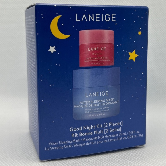 🍀 Laneige 🍀 Lip & Water Sleeping Mask Night Kit Set Made in Korea!  🍀 - Picture 1 of 5